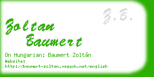 zoltan baumert business card